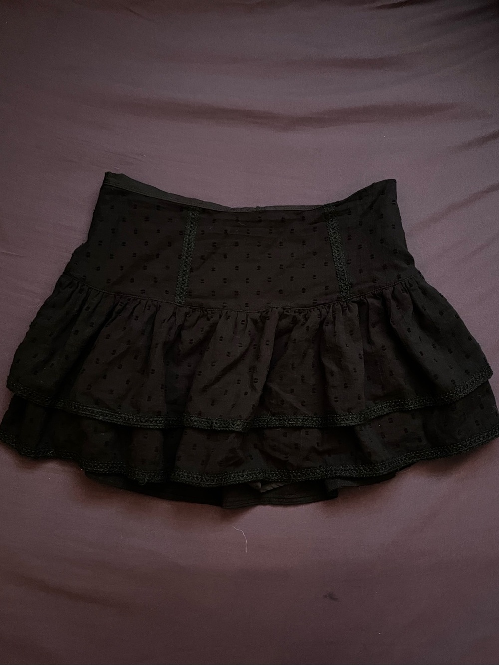 Ardene Size Small Black Dotted Skirt